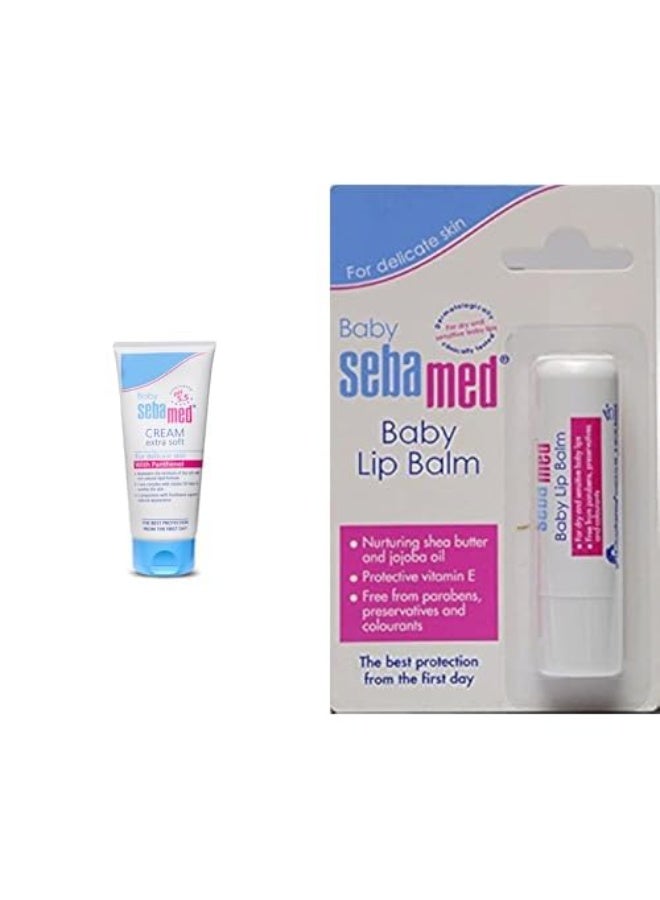 Sebamed Baby Cream Extra Soft 200 ml|pH 5.5|Ideal for Dry Skin|Sebamed Baby Lip Balm 4.8g - Image 1